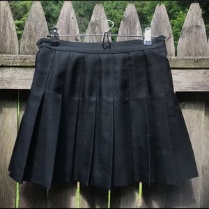 American Apparel Black Pleated Tennis Skirt